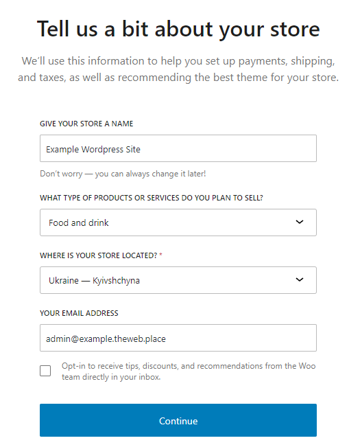 WooCommerce, региональные настройки