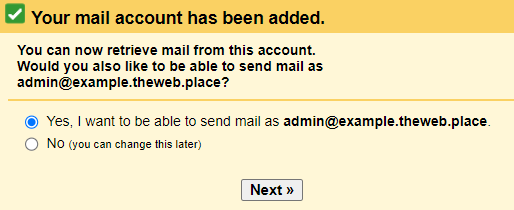 Gmail, mail binding, do you want to send