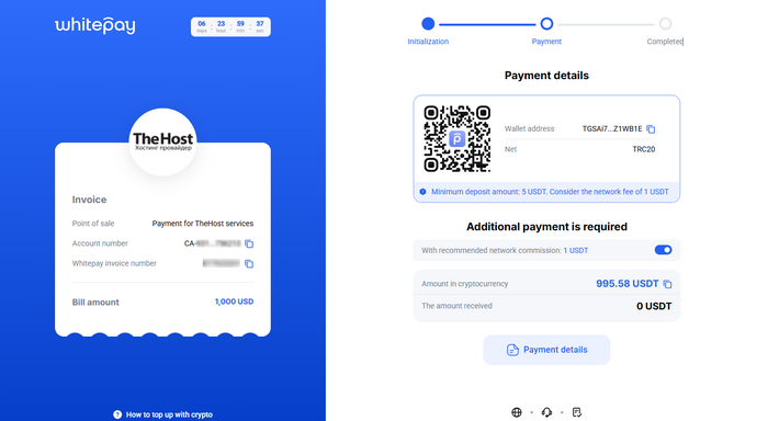 Account details